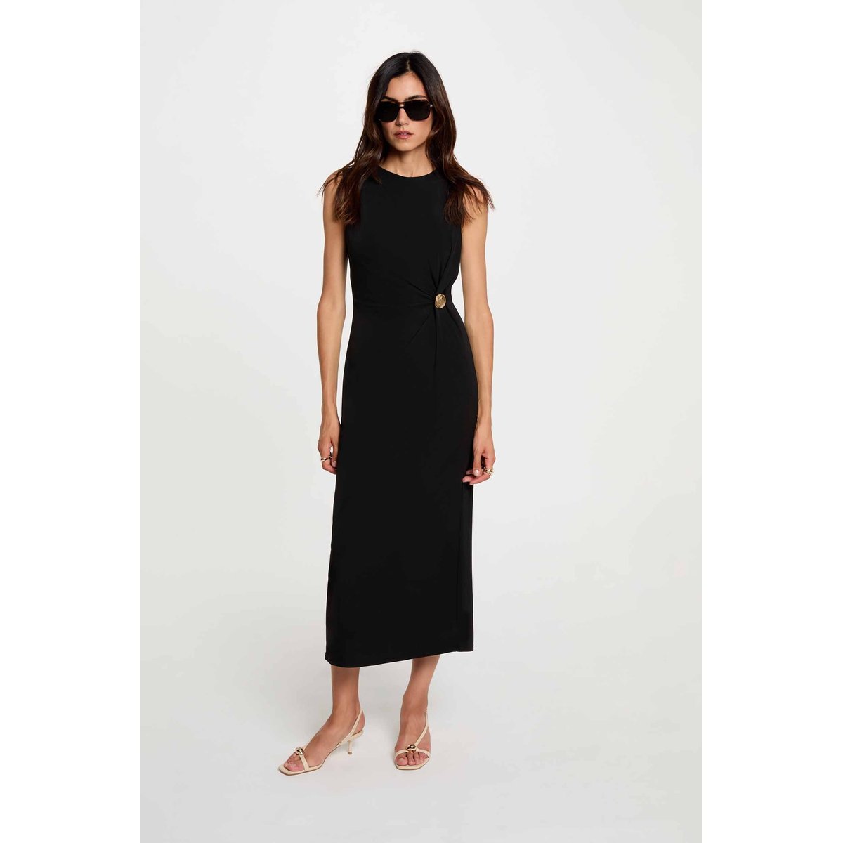 Robe longue sans manches noir, MORGAN