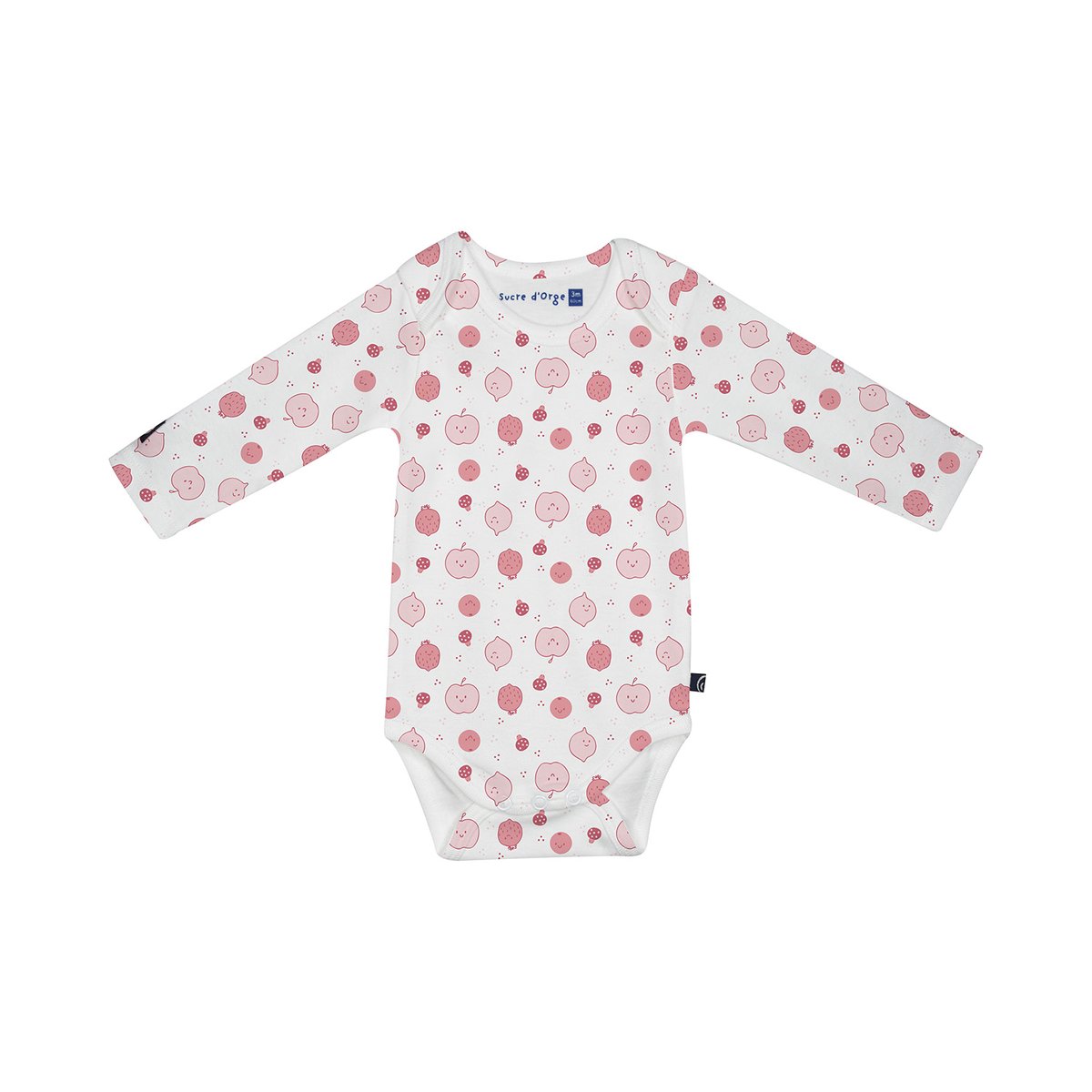 Lot de 3 bodies laly manches longues bebe rose, SUCRE D'ORGE