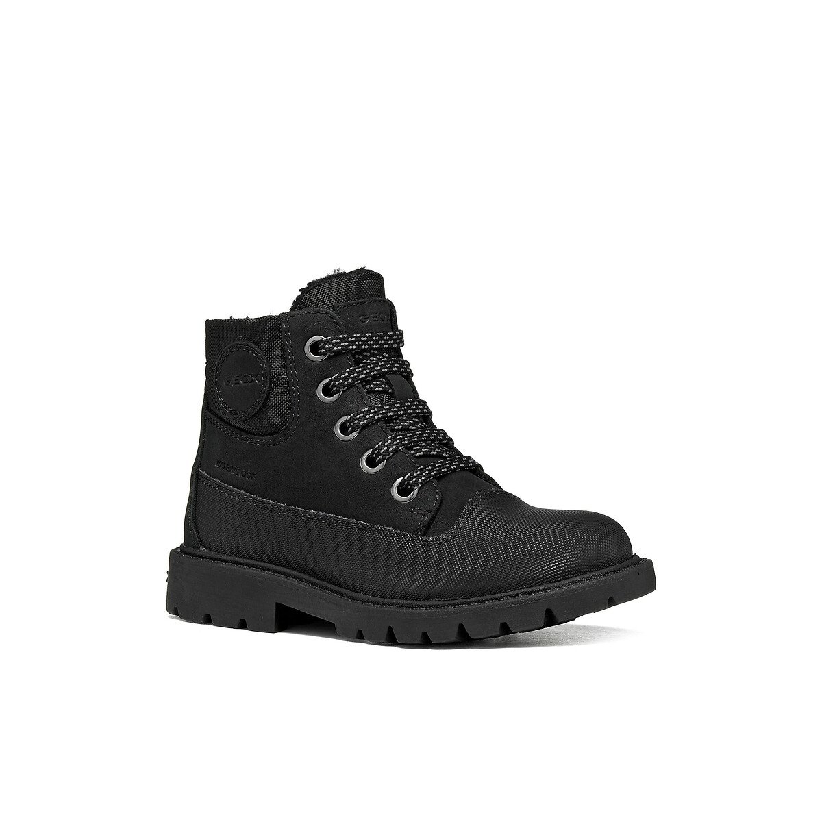 Botines con cordones SHAYLAX WATERPROOF negro, GEOX