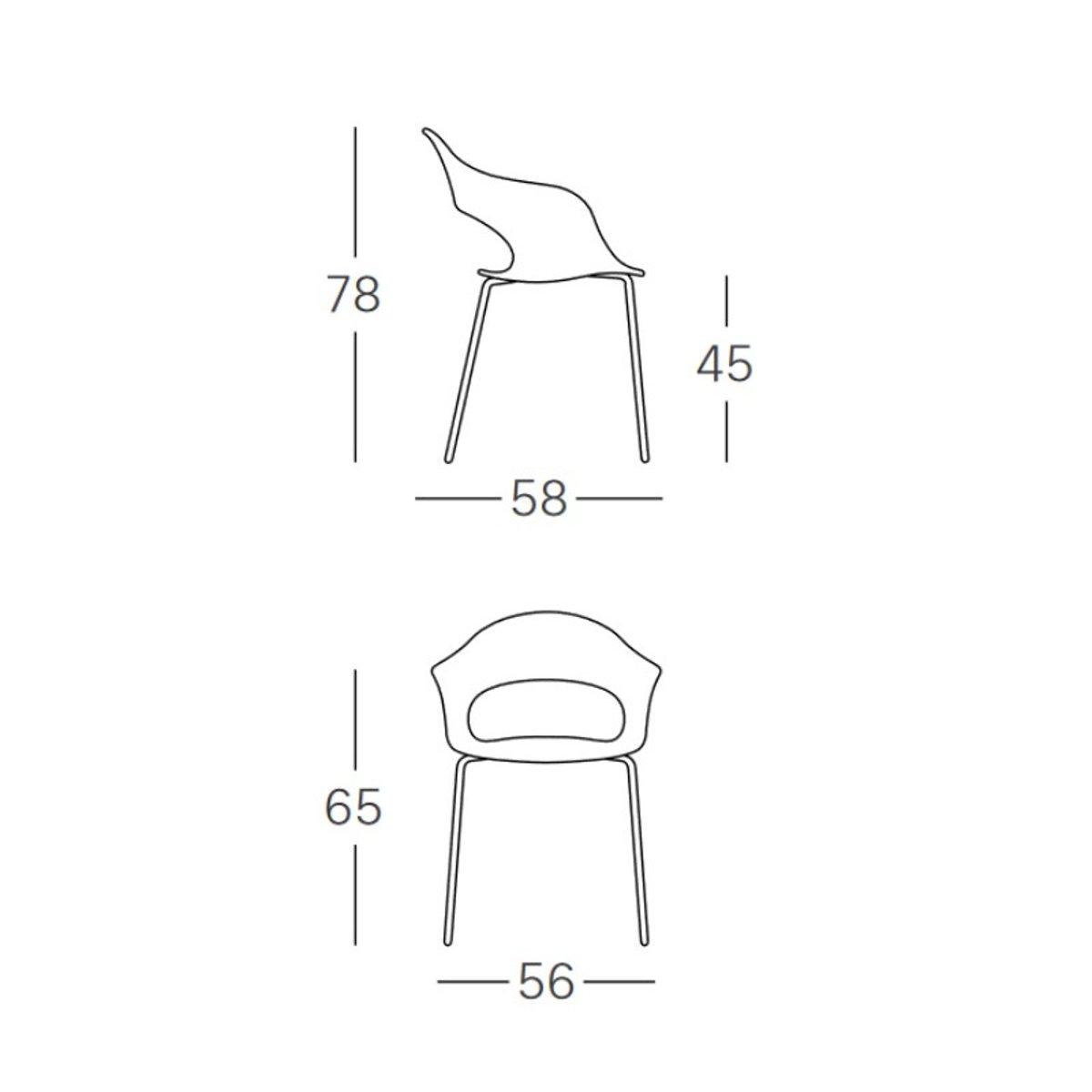 Chaise design empilable beige, SCAB DESIGN