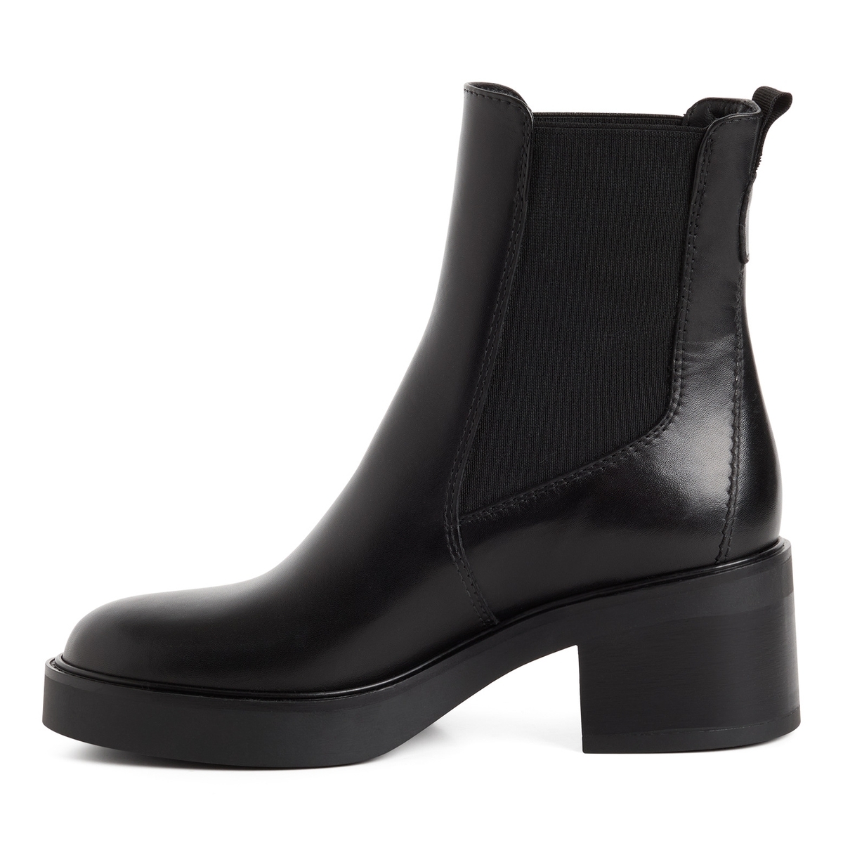 Bottine Chelsea en cuir noir cuir, TAMARIS