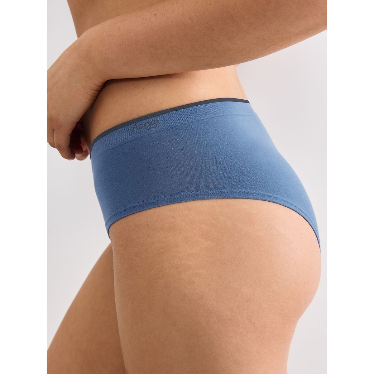 Pack of 2 Plain Hipster Knickers dark blue+light blue, SLOGGI