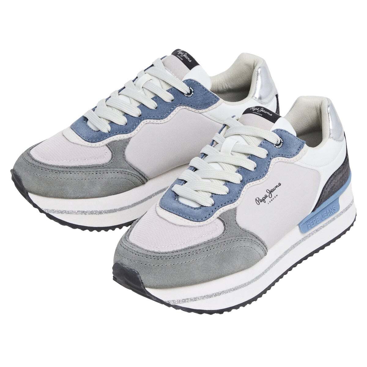 Lucky - Baskets Combinées bleu quai, PEPE JEANS