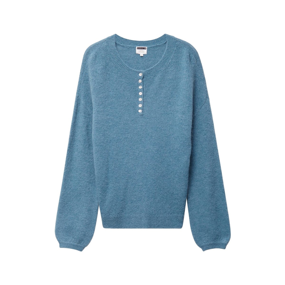 Pull col tunisien bleu pétrole, BREAL