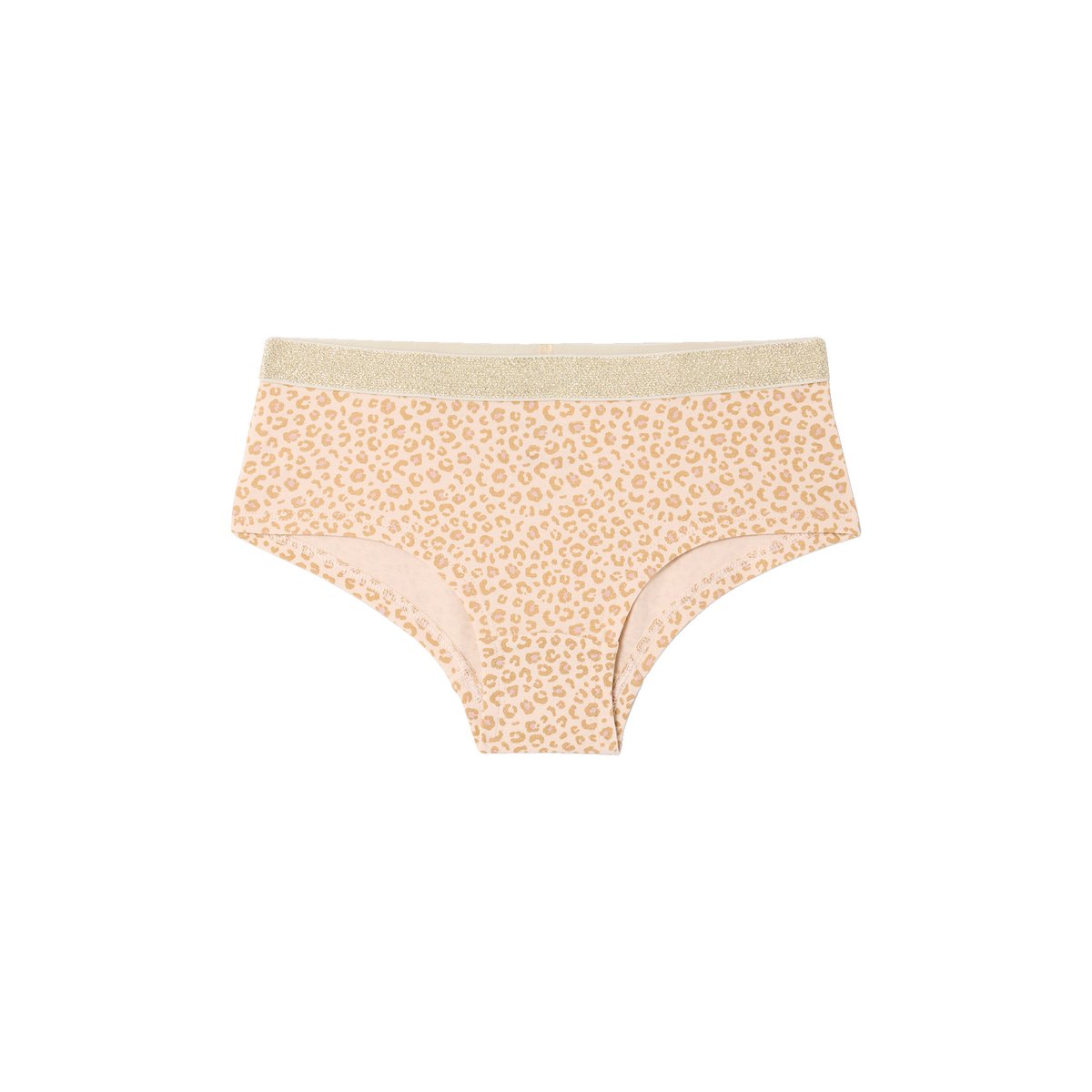 Lot de 5 Shorties Léopard et Love Fille écru, VERTBAUDET