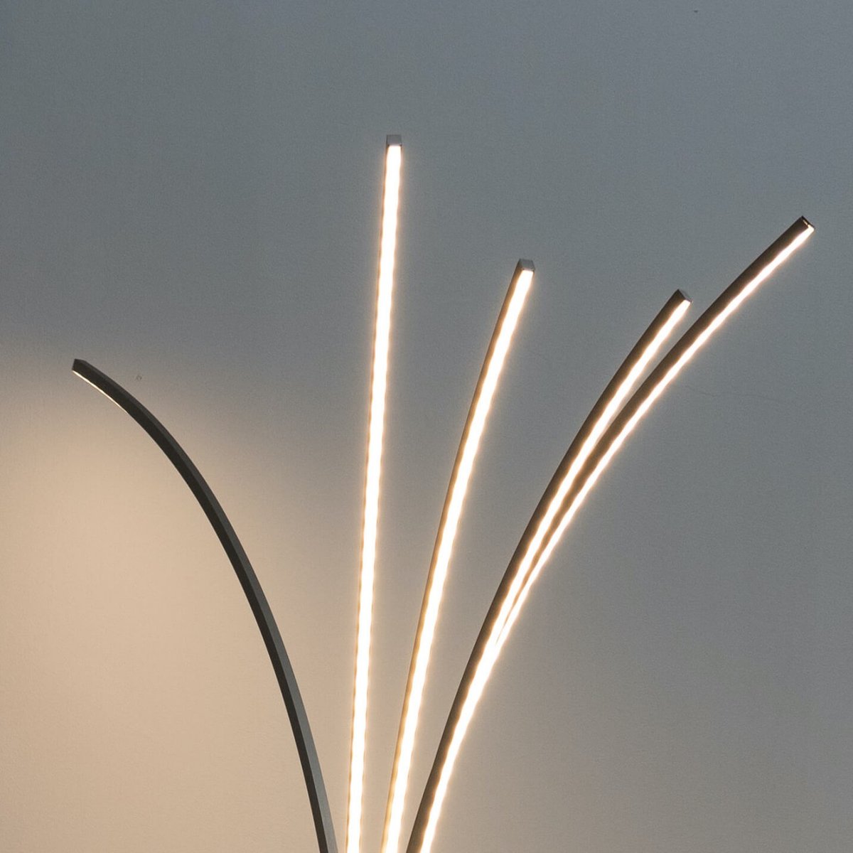 Lampadaire moderne à quatre bras - LIVORNO nickel, KOSILUM