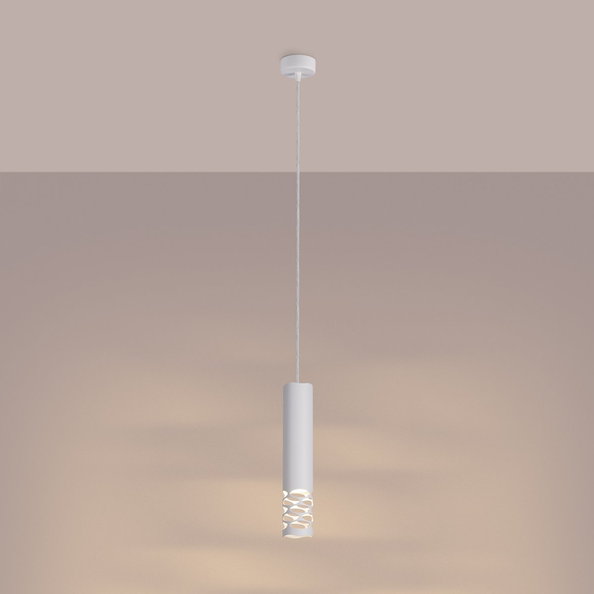Suspension Acier Blanc GU10 1 Liro blanc, EDEN