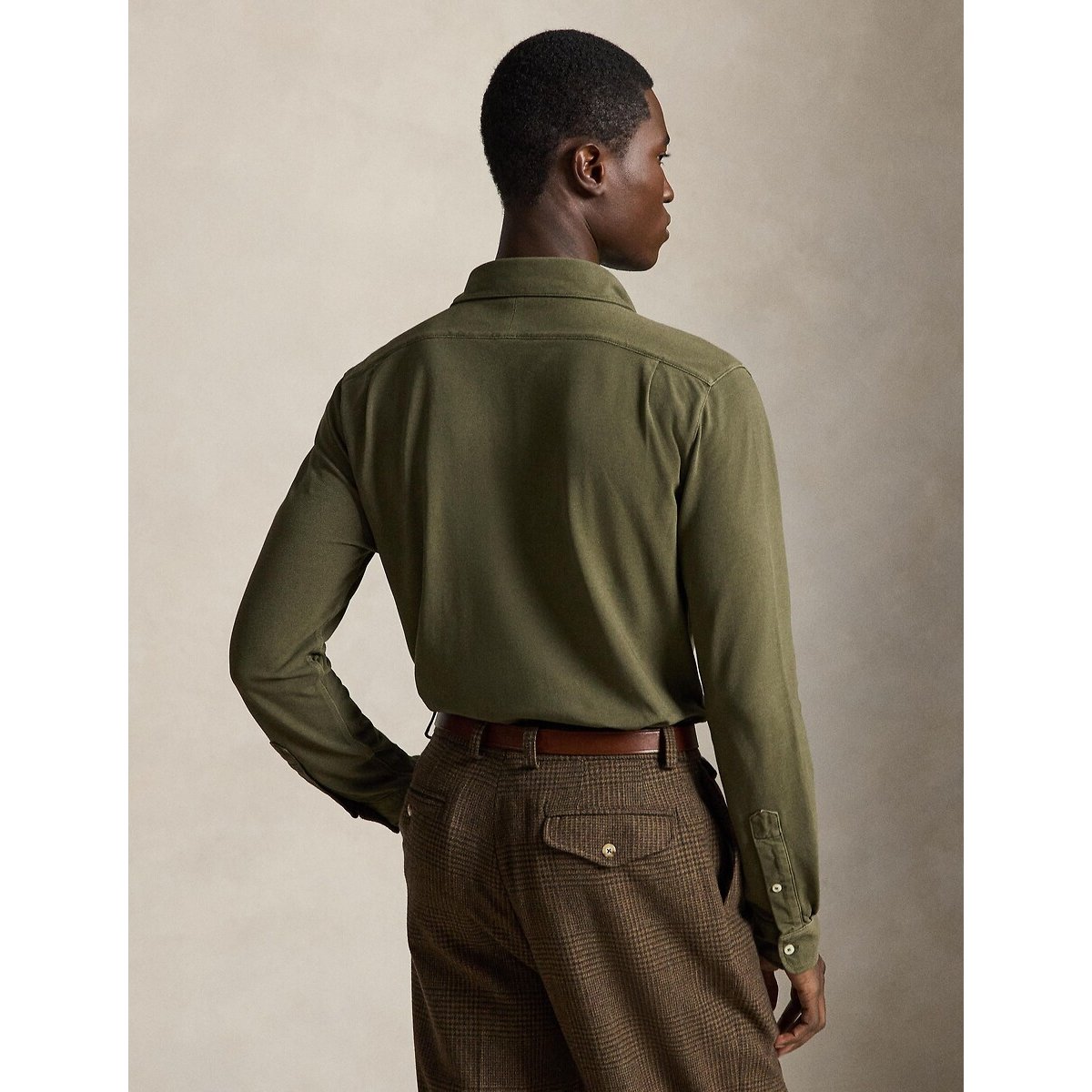 Chemise légère, en coton piqué olive, POLO RALPH LAUREN