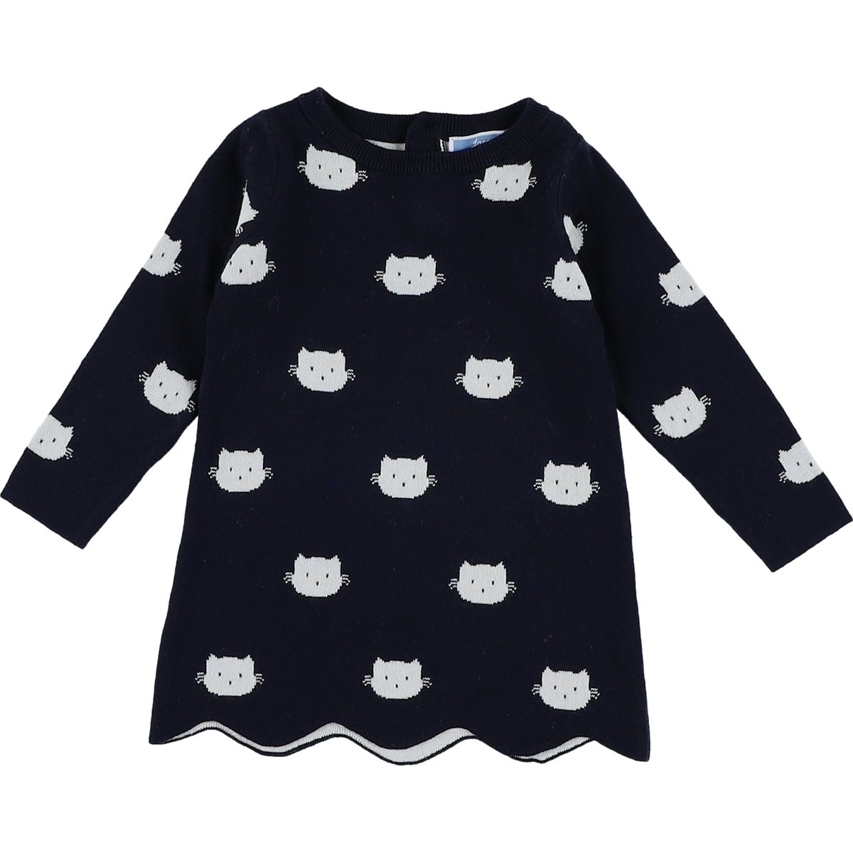 Robe maille - Très bon état blanc;bleu, JACADI