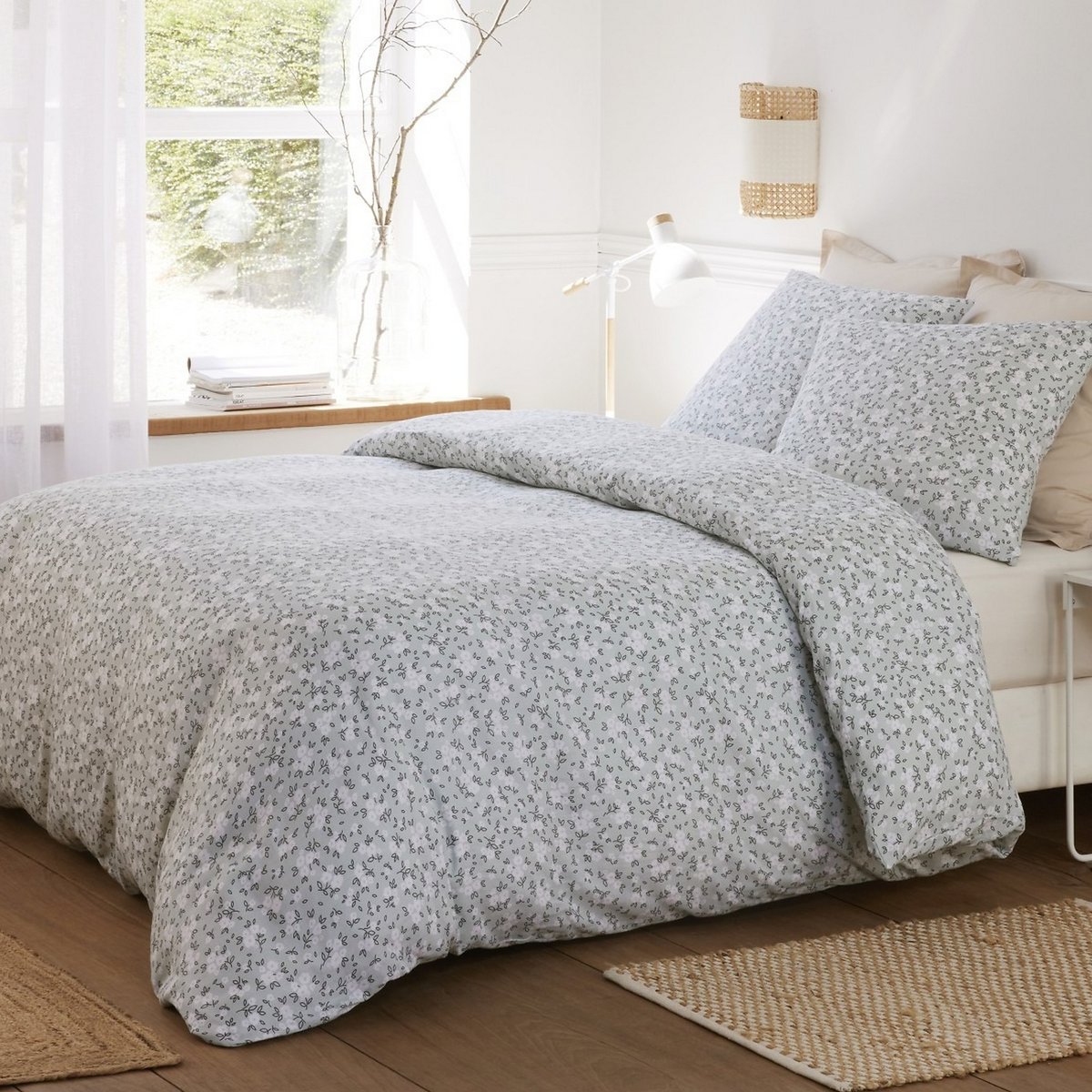 Parure de lit - Housse de couette + taie 100% Gaze de Coton multicolore, EDEN