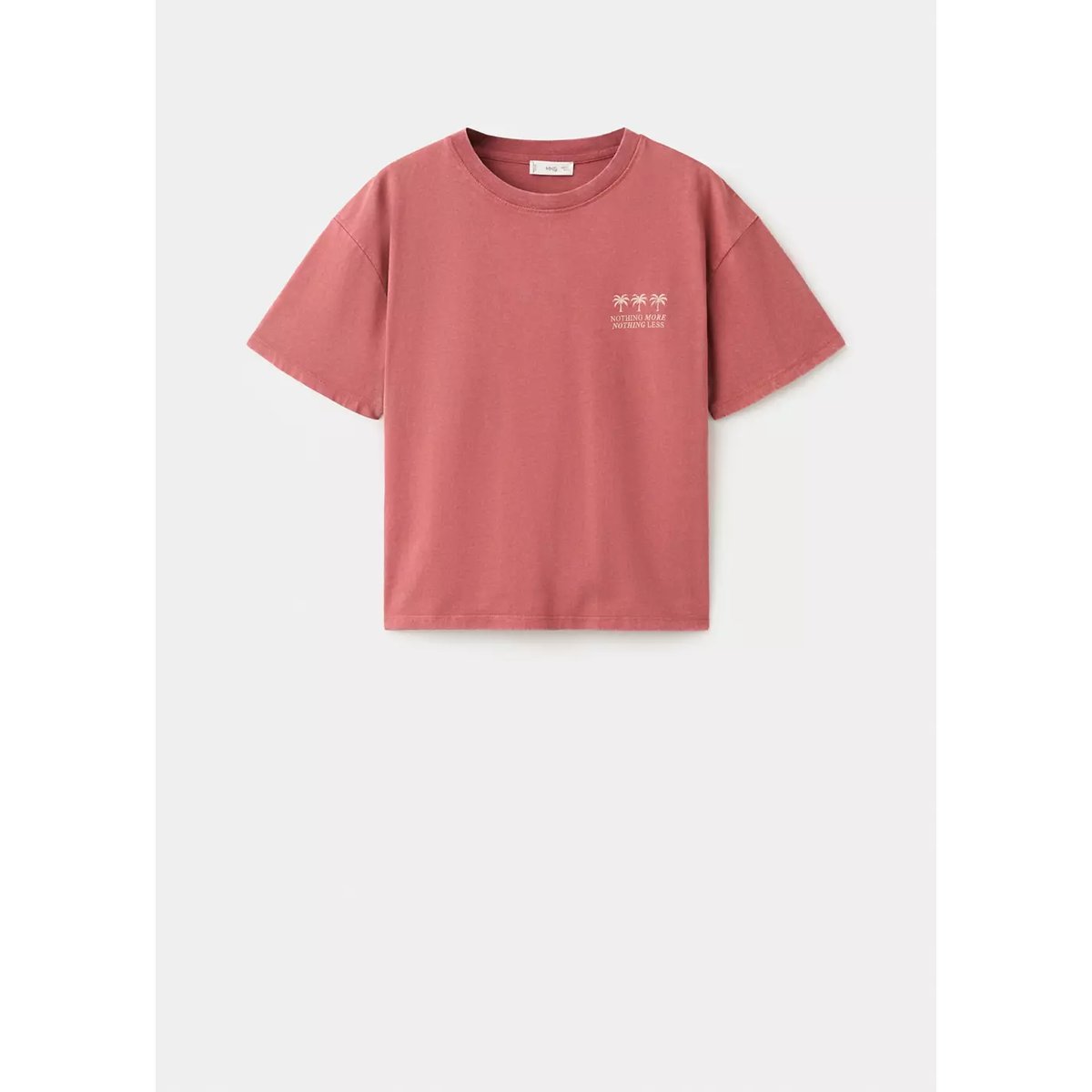 T-shirt en coton imprimé bordeaux, MANGO TEEN