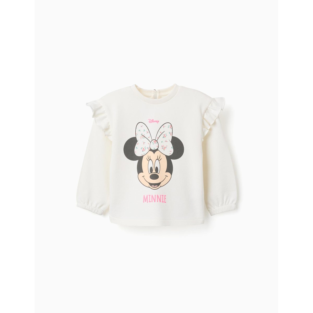 Sweat en coton avec imprimé Minnie beige clair, ZIPPY