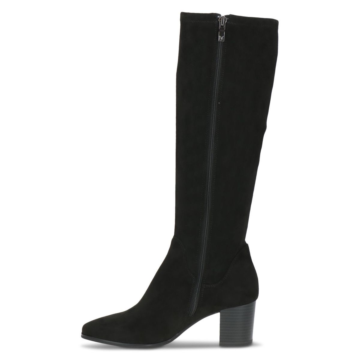 Bottes talon bloc noir cuir beige, CAPRICE