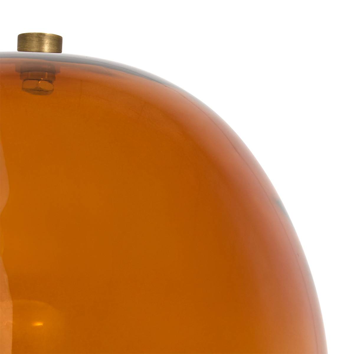 Lampe champignon en verre ELIE ambre, ATMOSPHERA