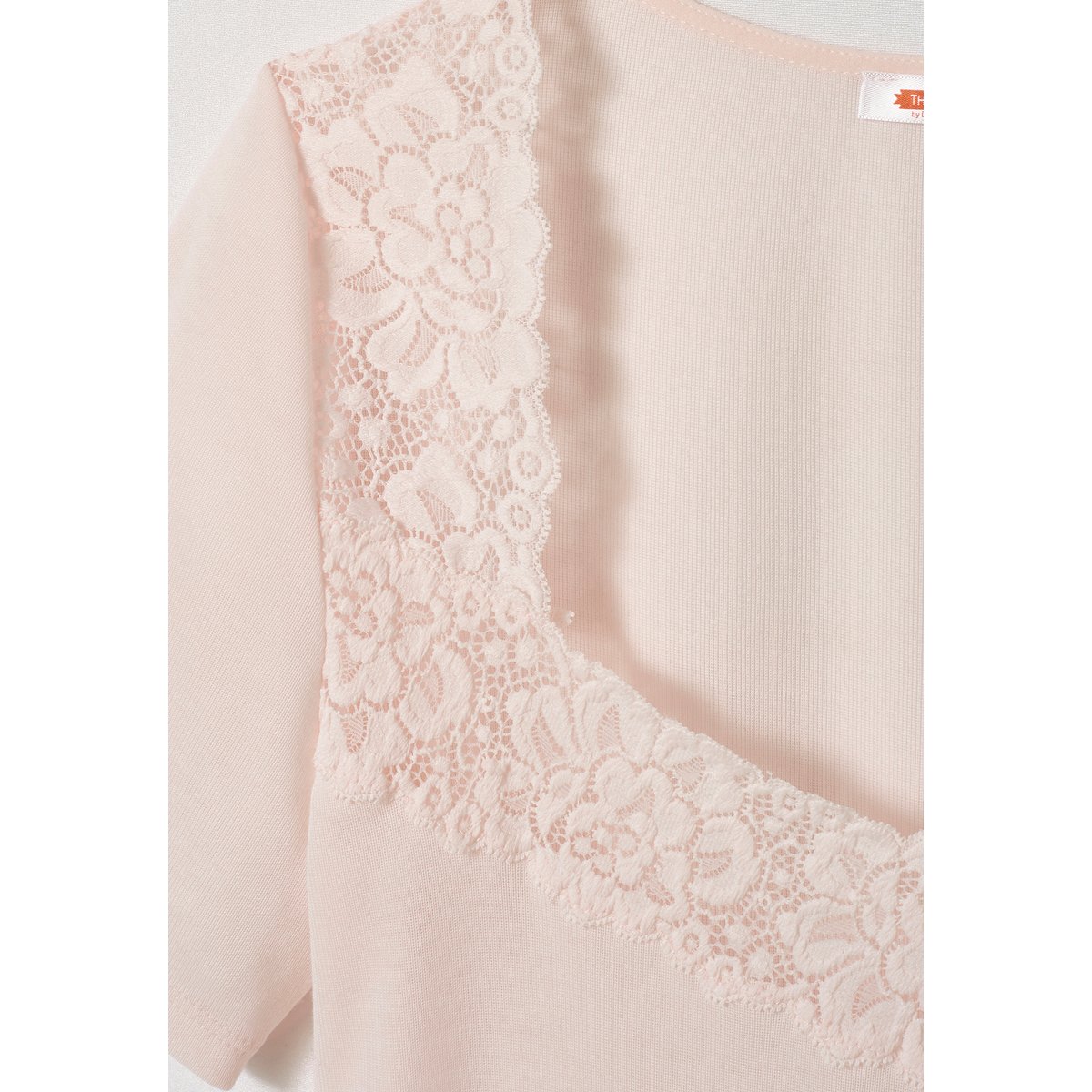 T-shirt douceur soyeuse Thermolactyl rose pâle, DAMART