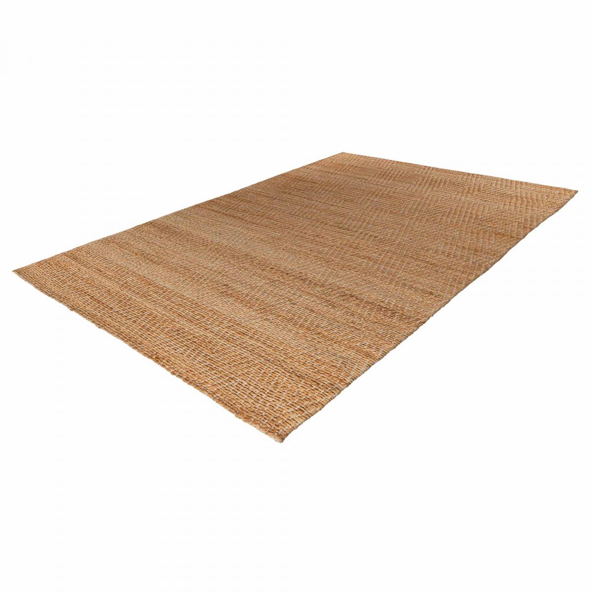 Tapis salon, fait main en jute beige, UN AMOUR DE TAPIS