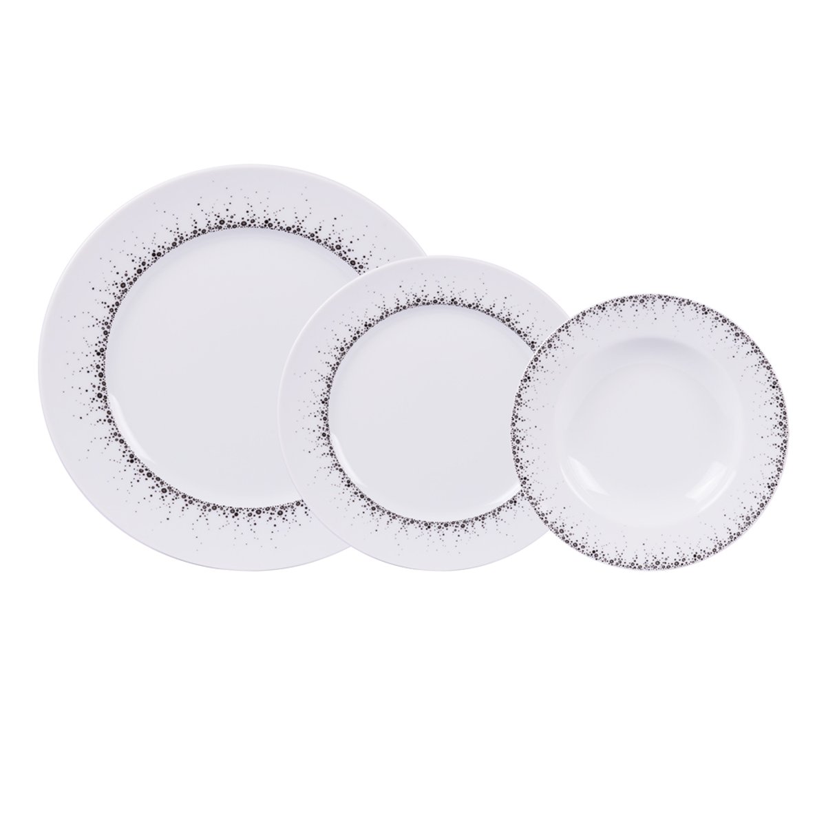 Service d'assiettes Boréalis 12 pièces - BORÉALIS blanc, TABLE PASSION