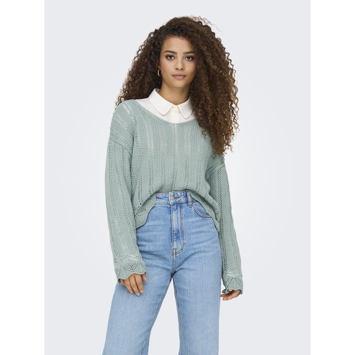 Pull En Maille gray mist, ONLY