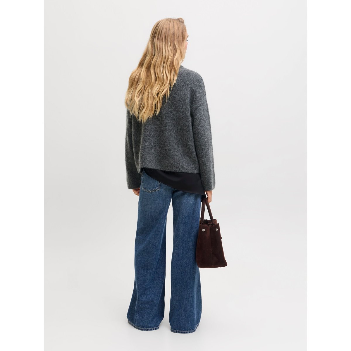 Pull En Maille dark grey melange 1, JJXX