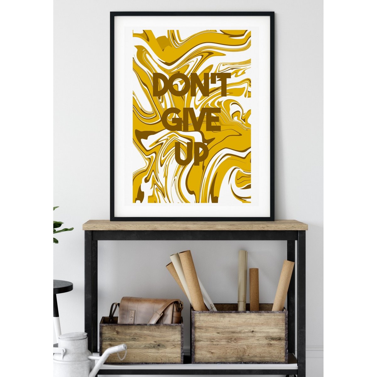 Affiche 'Don't give up' blanc, L'AFFICHERIE