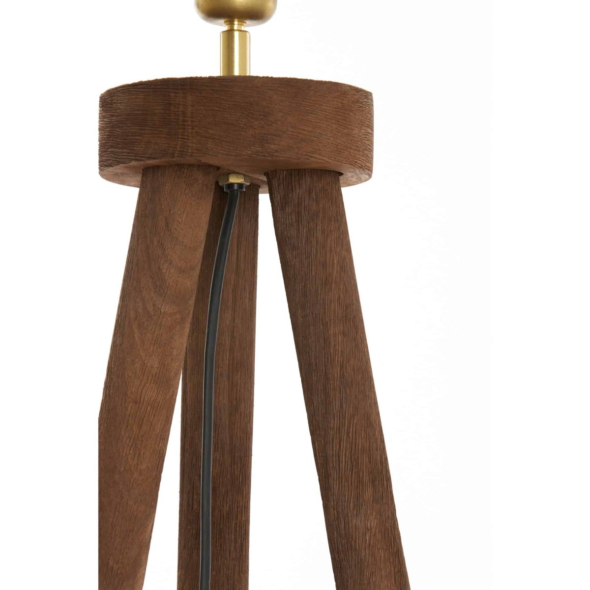 Lampadaire Bois ILIAS brun foncé, LIGHT & LIVING