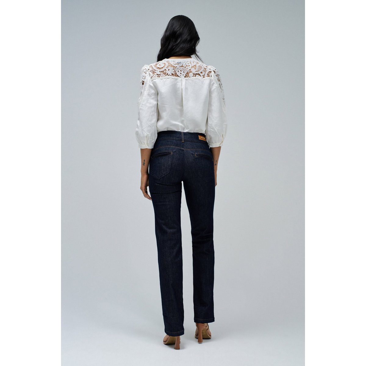 SECRET CHINO PUSH IN DROIT bleu denim, SALSA JEANS