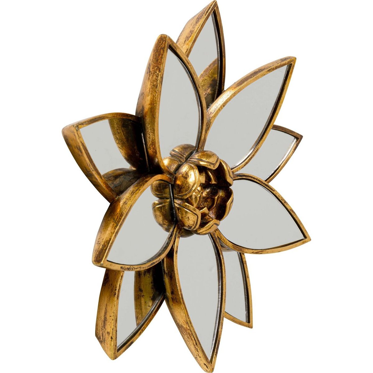 Déco murale lotus en miroir or, KARE DESIGN