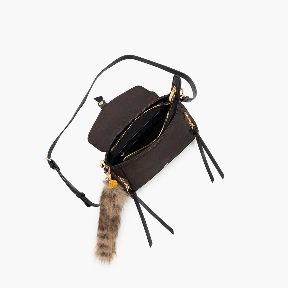 Petit sac porté épaule Tyler marron, LOLLIPOPS
