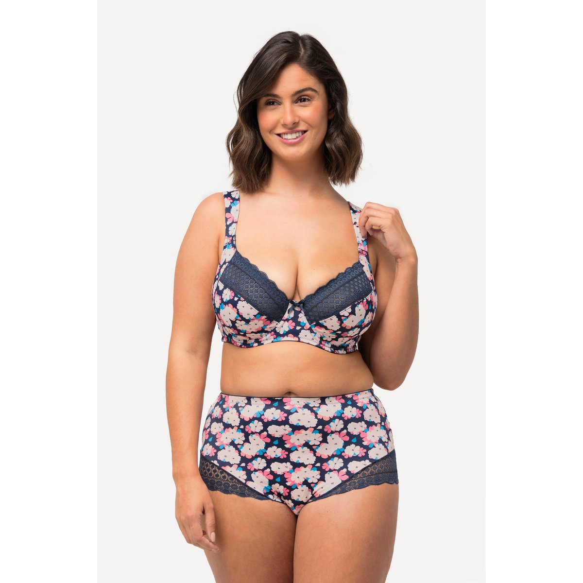 Culotte midi en microfibre bleu nuit, ULLA POPKEN