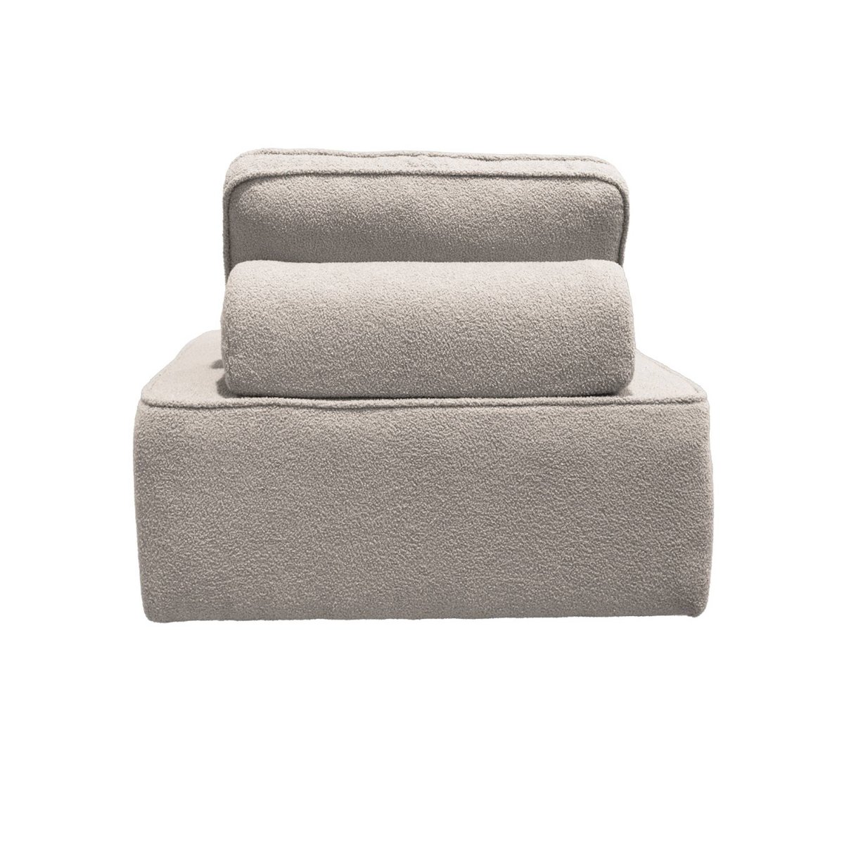 Chauffeuse pour canapé modulable bouclette 1 place (lot de 3) BAO beige, SWEEEK