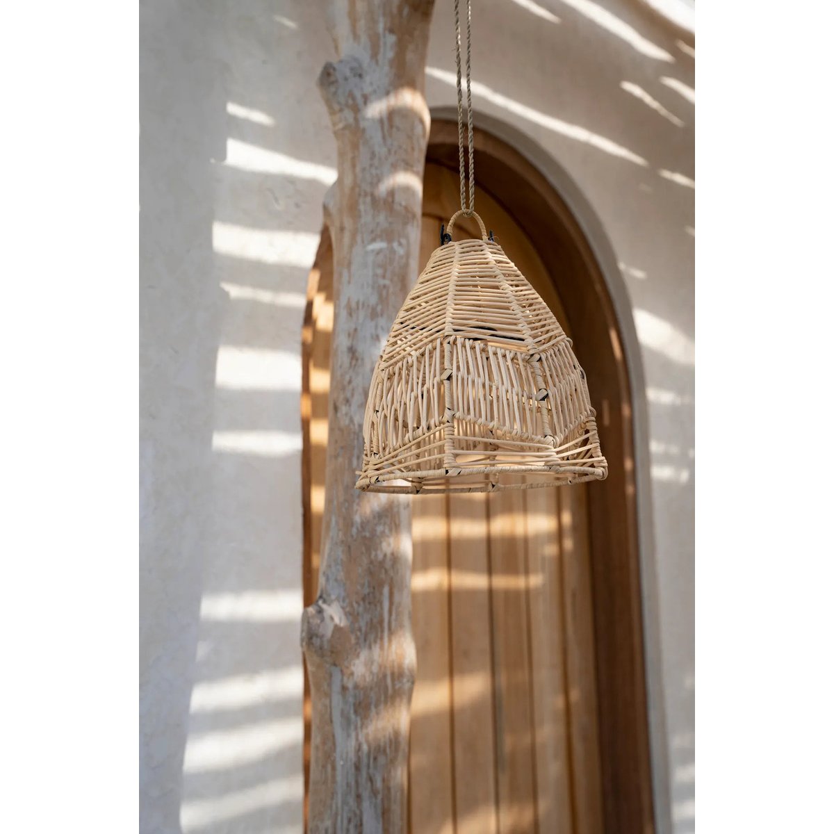 Suspension en rotin BALA beige, BAZAR BIZAR