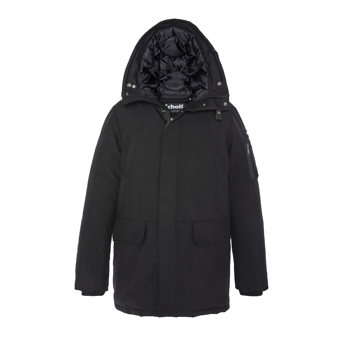 Parka quente com capuz, Nelson preto , SCHOTT