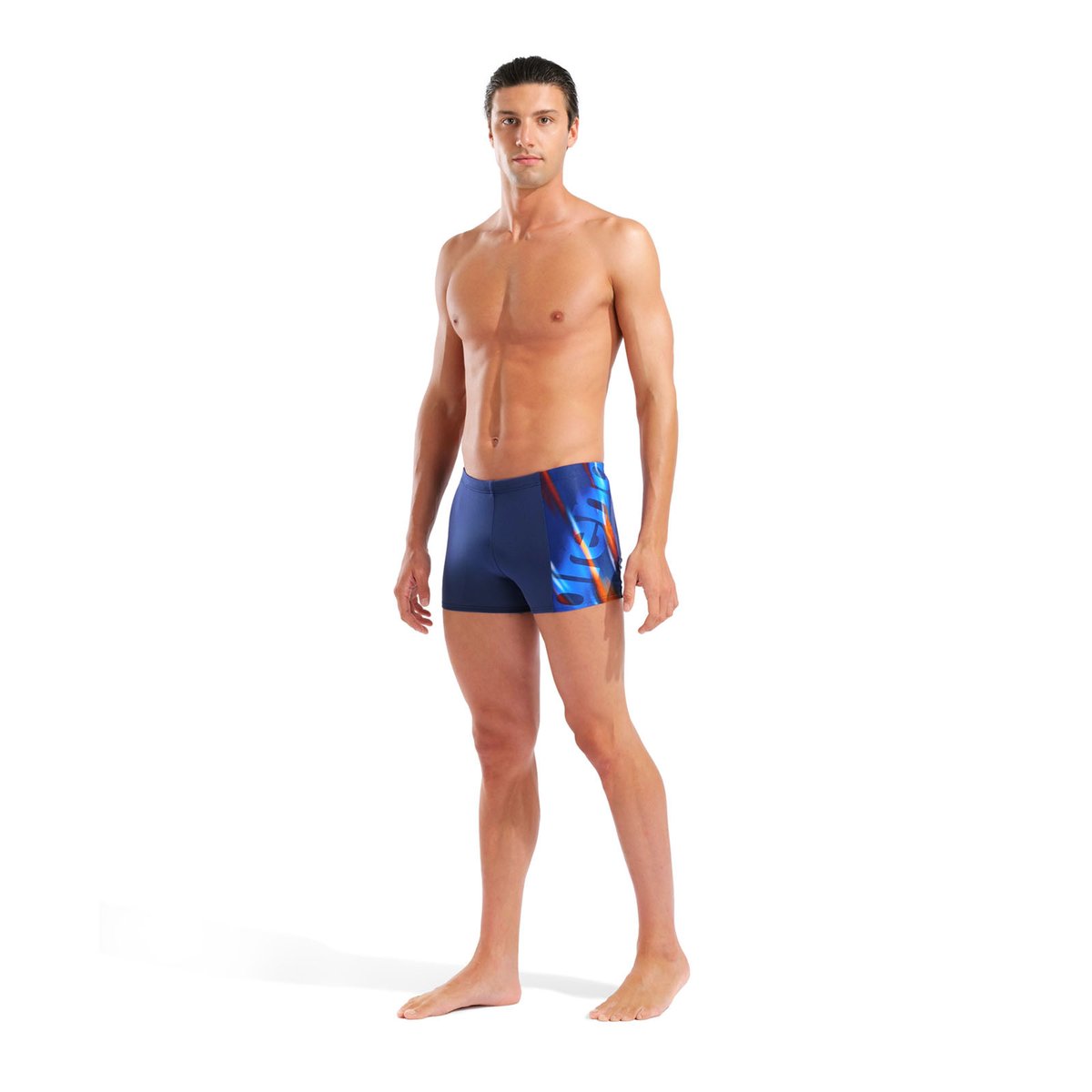 Short de bain taille basse pour homme arena Performance Placement navy-navy multi, ARENA