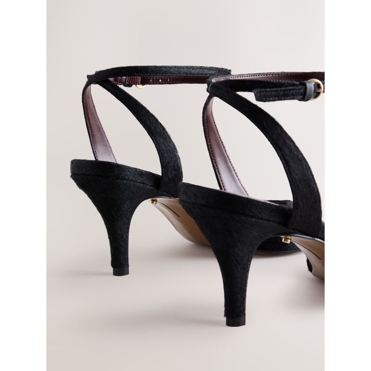 Sandales à talon et bout rond n. premium poney noir, NEXT