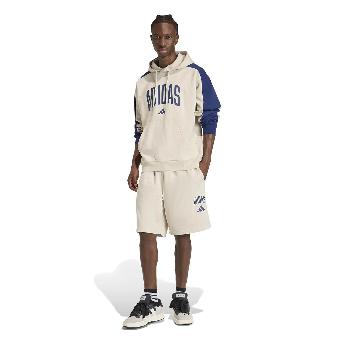 Pantaloncini logo SEASONALS grigio/blu scuro, ADIDAS SPORTSWEAR