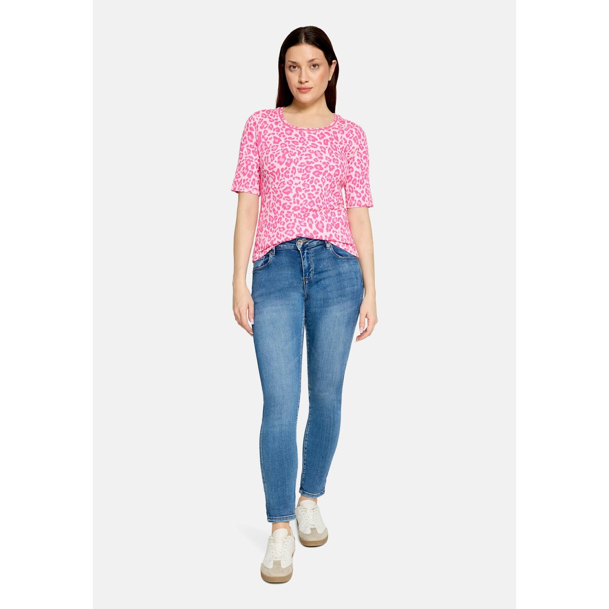 T-shirt basique de texture côtelée rosé/pink, BETTY BARCLAY