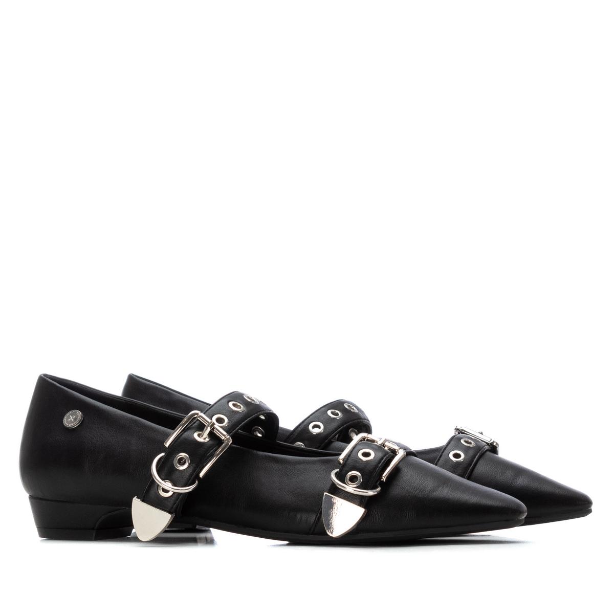 Chaussure Ballerine Plaine Décontractée Boucle noir, XTI