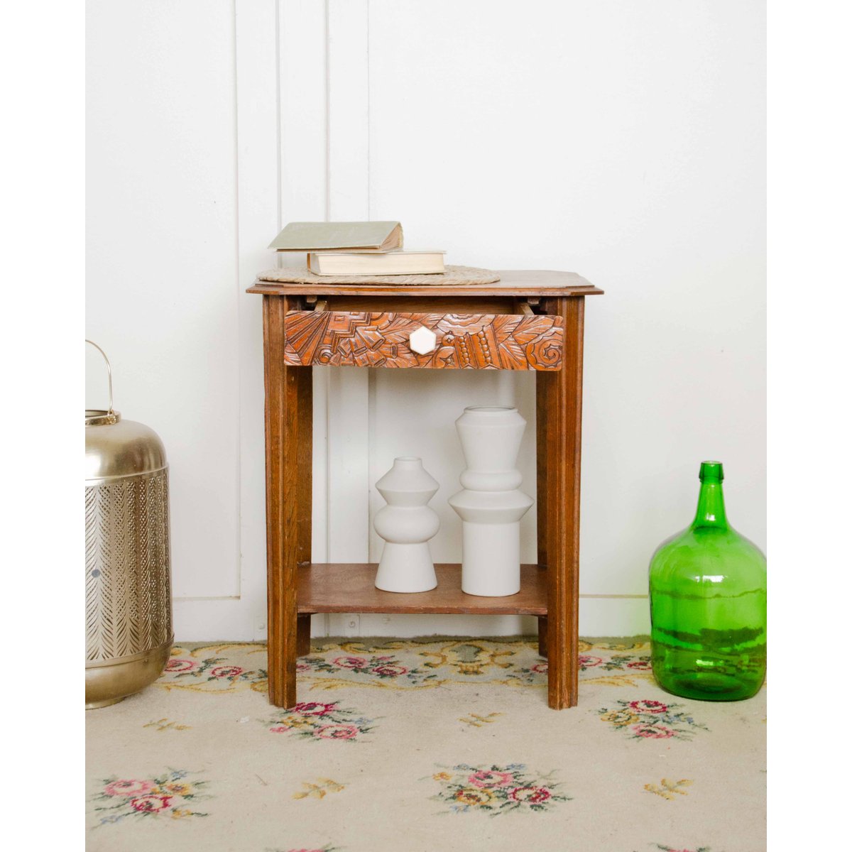 Console art déco Francine N°998 - Bon état bois foncé, DEBONGOUT
