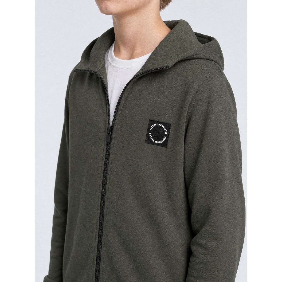 Sweat à capuche zippé ironland gris beluga, PETROL INDUSTRIES