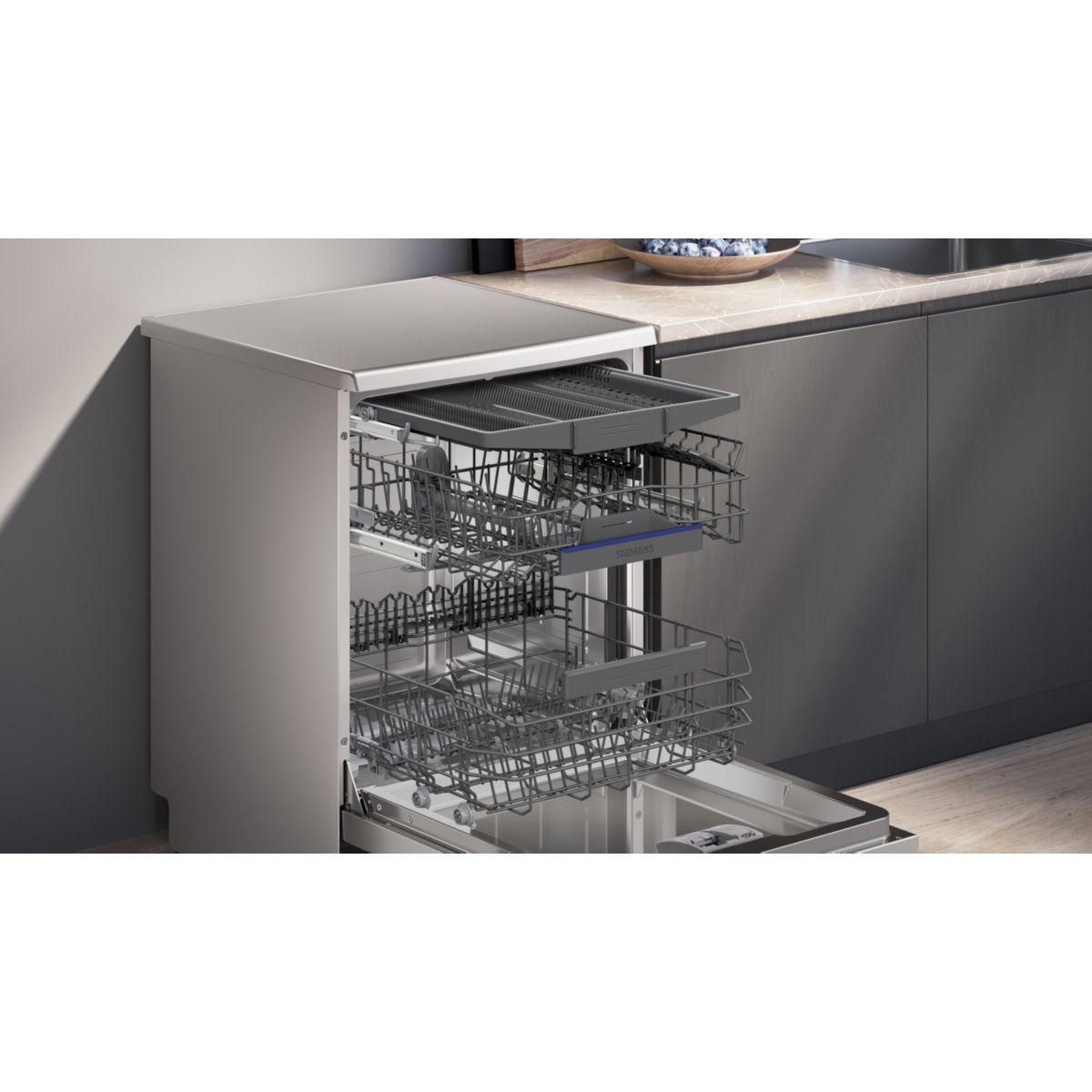 Lave vaisselle 60 cm SN23EI22CF iQ300 autoOpen dry couleur unique, SIEMENS