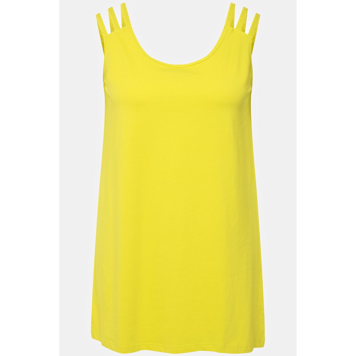 Haut sans manches. Bretelles en jaune vert, ULLA POPKEN