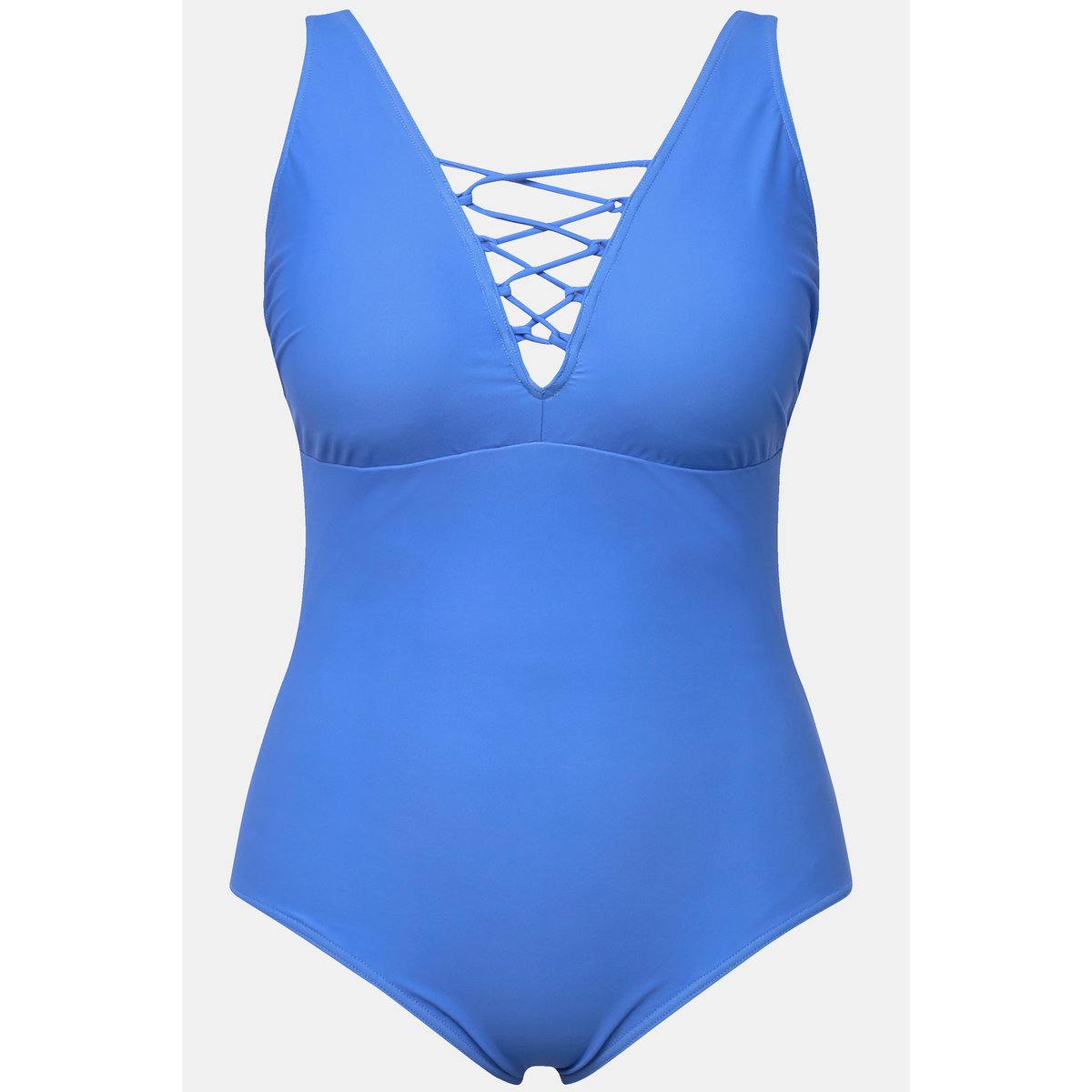 Robe de bain. Bonnets souples et bretelles bleu acier, ULLA POPKEN