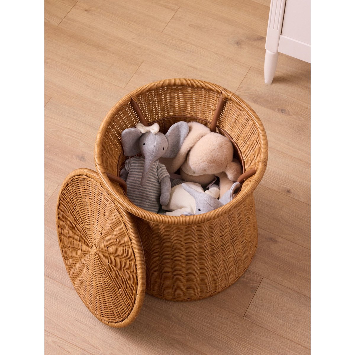 Tabouret en rotin Emile bois naturel, CYRILLUS