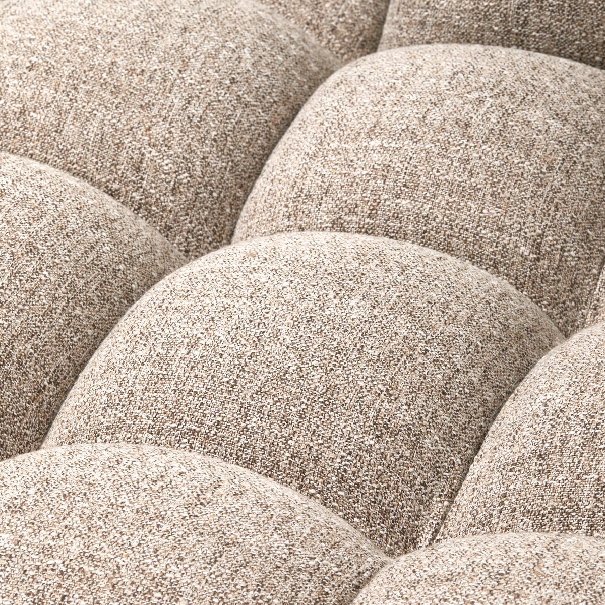 Canapé d'angle gauche avec meridienne en tissu tissé ALLURE naturel mélangé, WOOOD