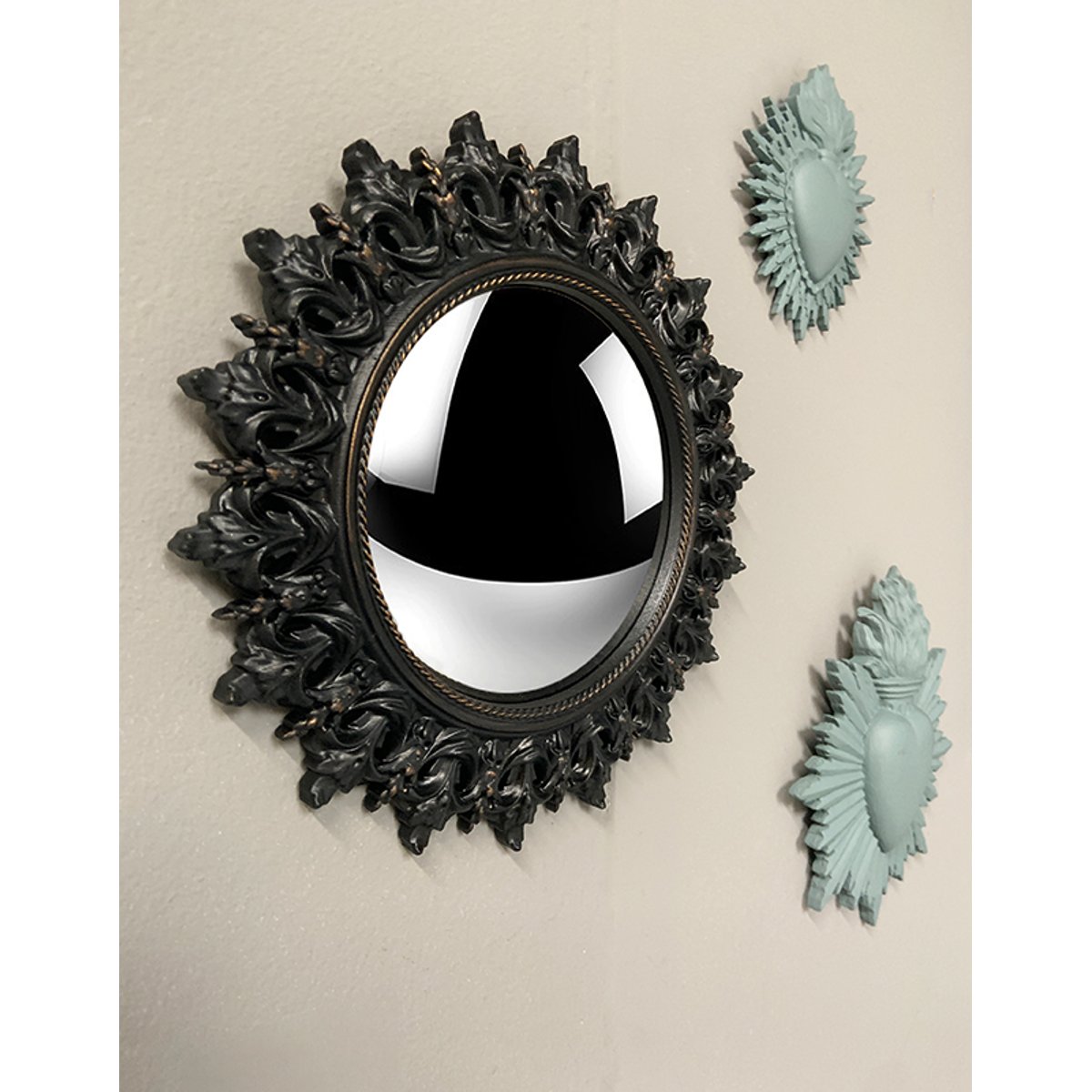 Miroir convexe épis 21.3cm noir, EMDE