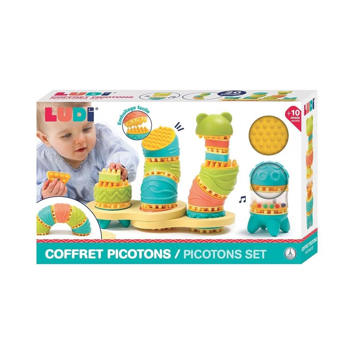 Jeu d'éveil picotin starter pack multicolore, LUDI