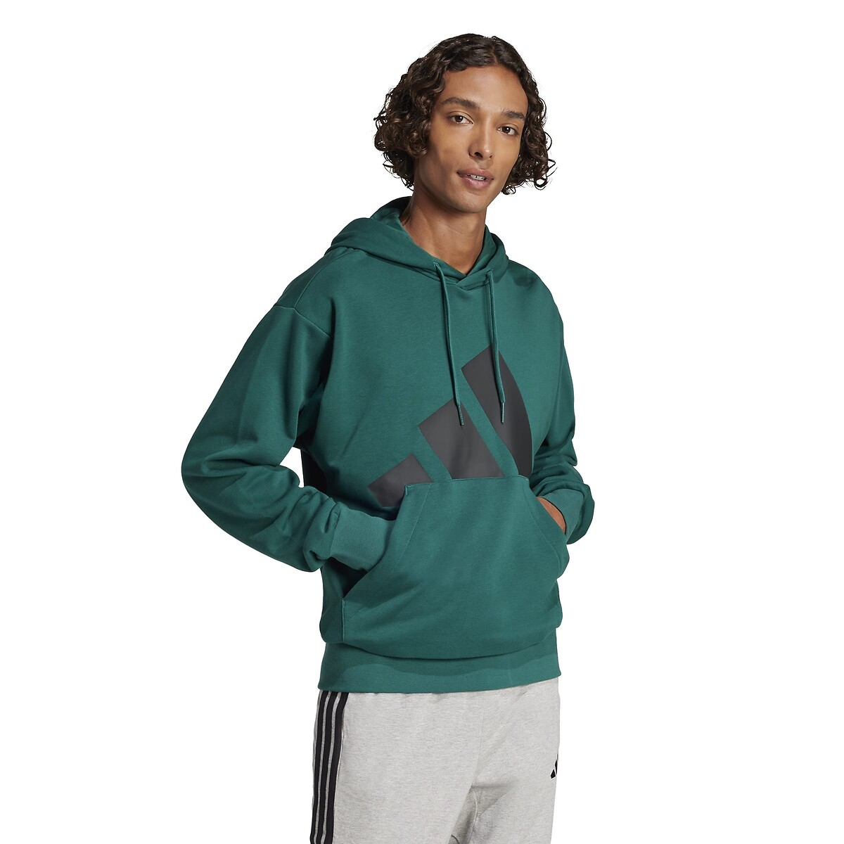 Sweat à capuche col rond vert, ADIDAS SPORTSWEAR