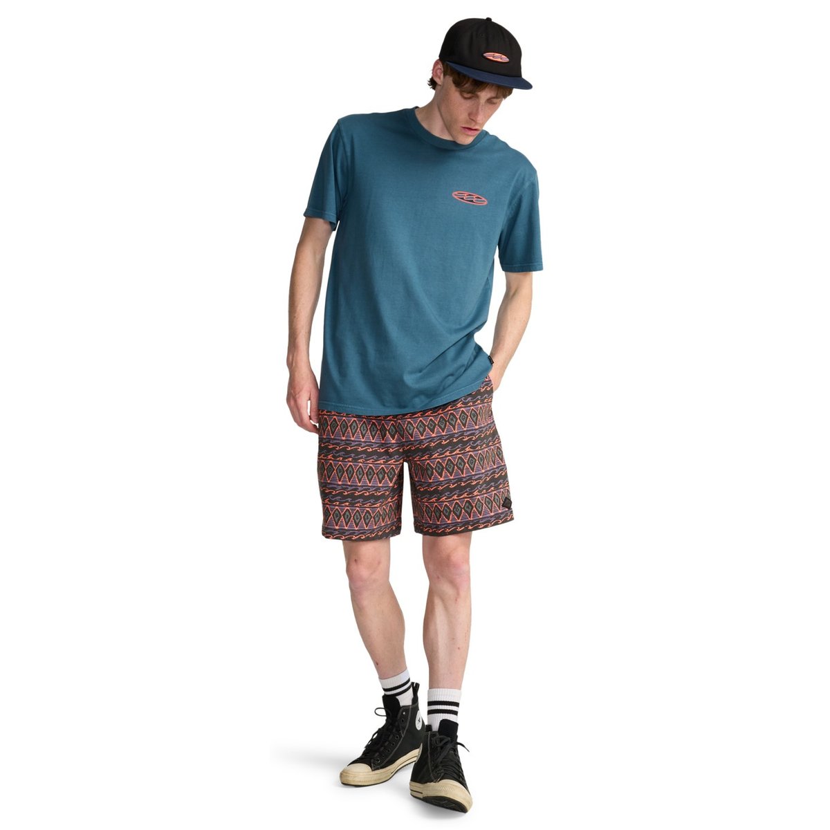 Short de bain WASTED TIMES LAYBACK bleu black print, BILLABONG