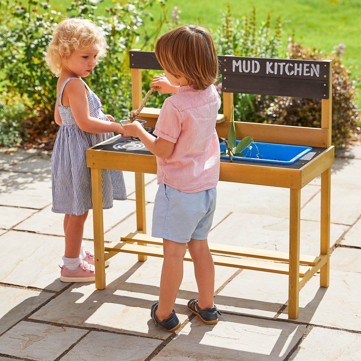 Cuisine d'extérieur pour enfant marron - bleu - noir, TP TOYS