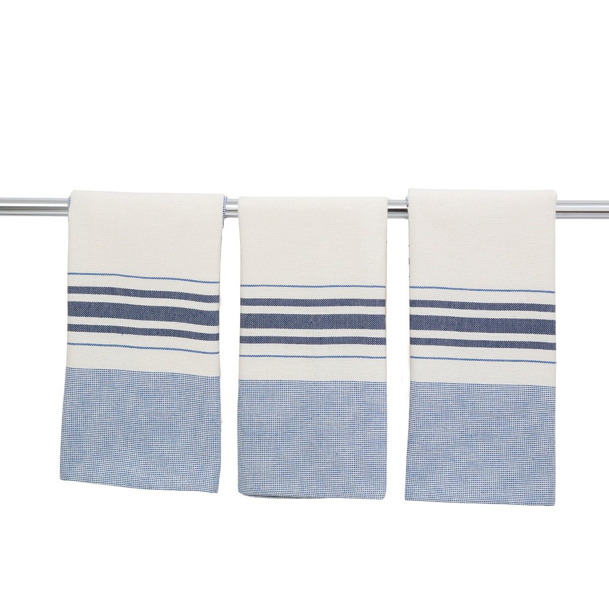 Torchon (x3) coton LOUISE bleu, FEBRONIE